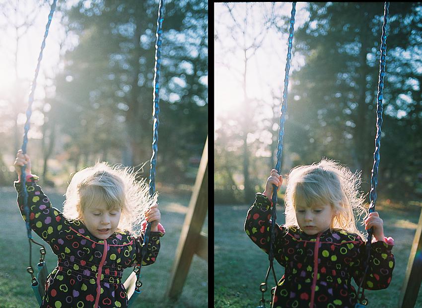 My daughter swinging