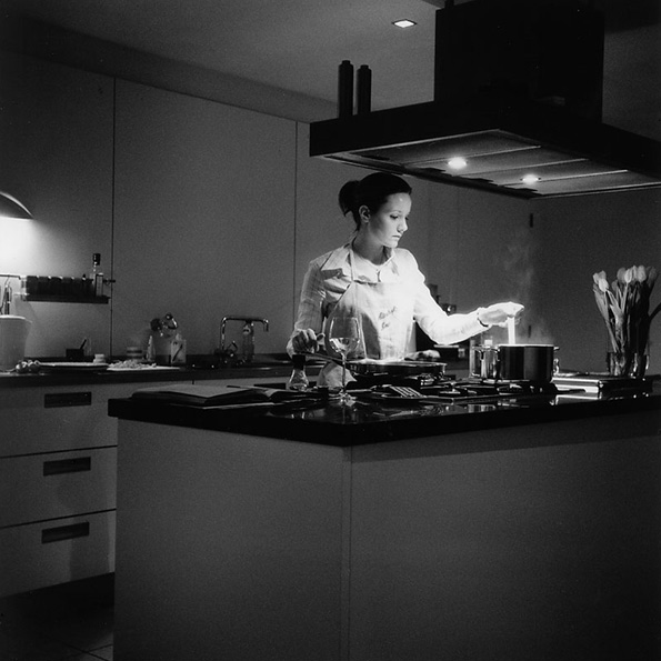 My girlfriend cooking