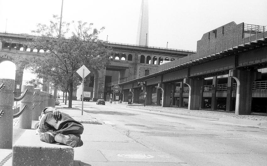 Naptime near the arch