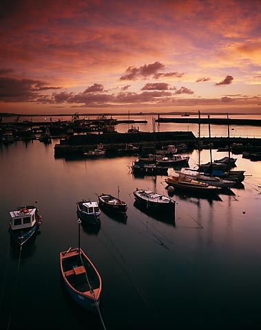 Newlyn under a dawn sky