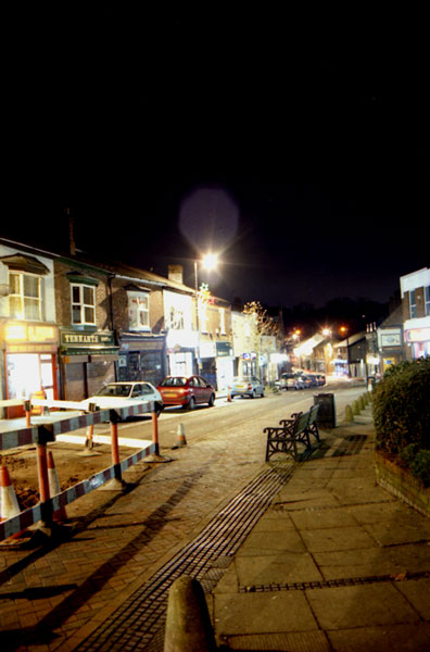 Night in an English town