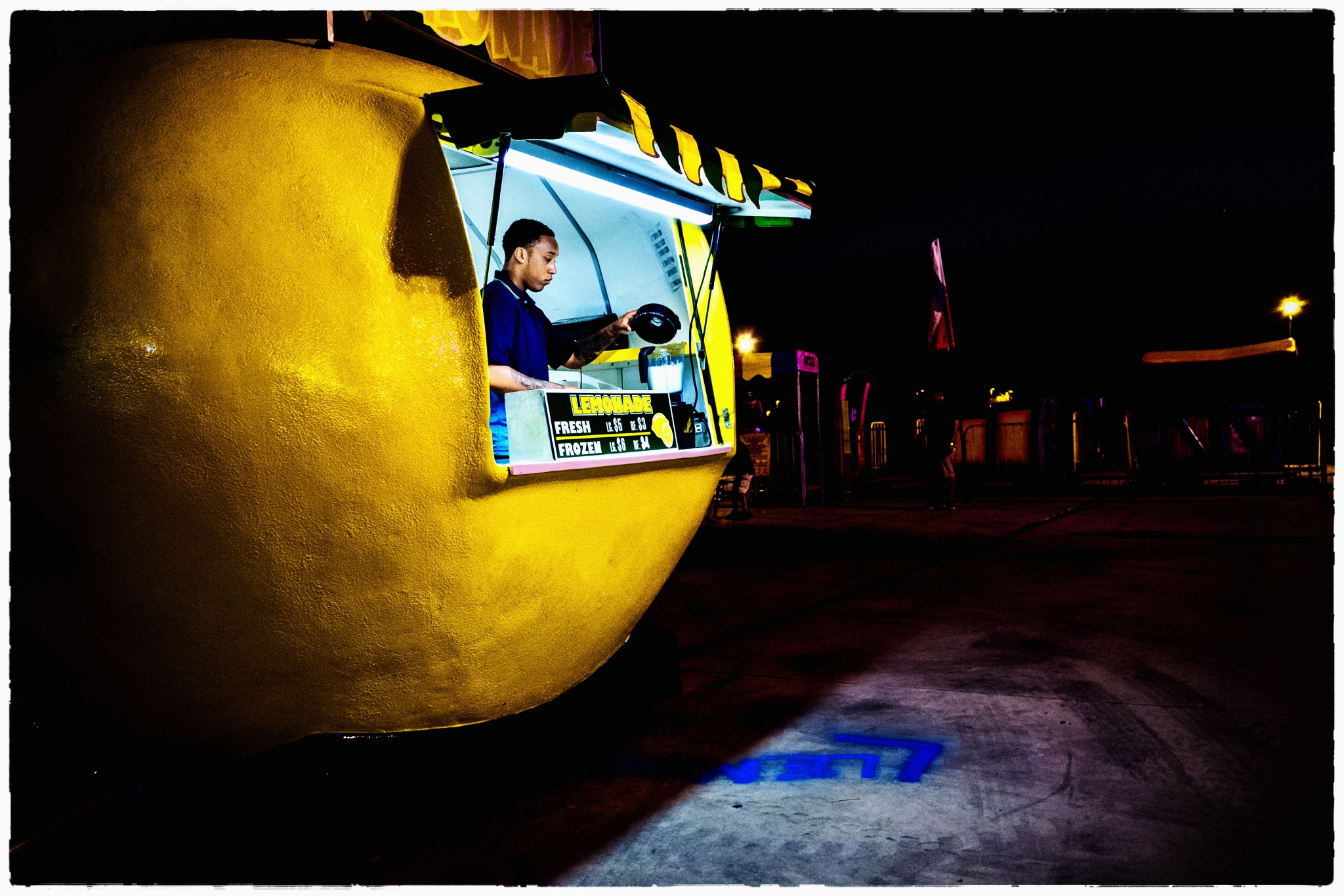 Nighttime at the lemonade stand