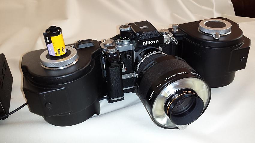 Nikon MF-2 film magazine back with Nikon Medical lens (120mm)