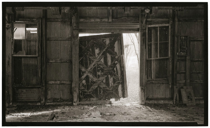 Old barn - crooked door