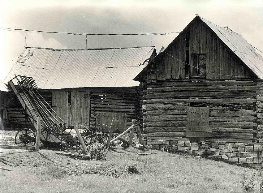 Old Barn With Overhead Wire