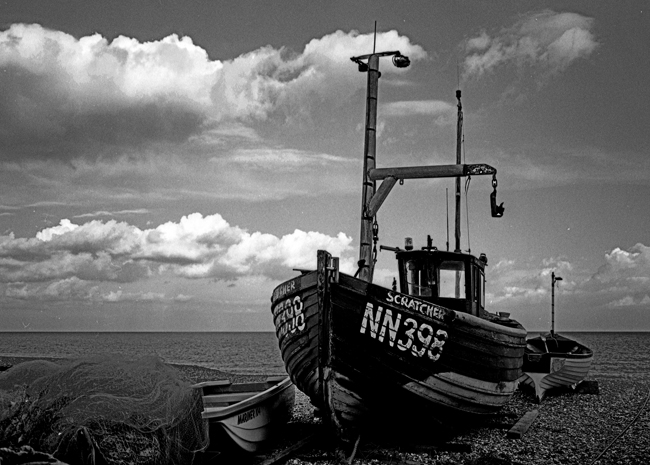 Old Fishing Boat, Pevensey Bay, East Sussex.UK
