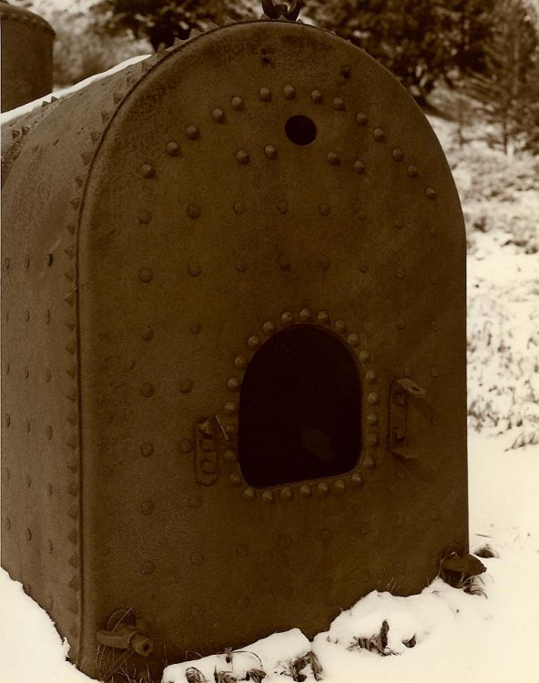old metal at a ghost town