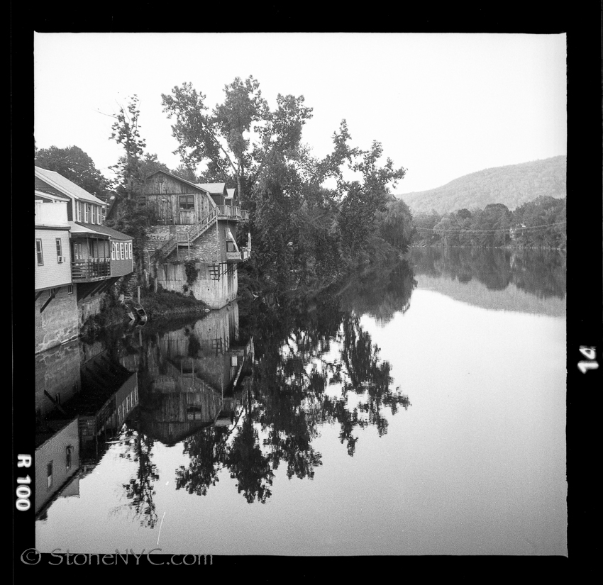 Overlooking the river in Shelbourne Falls.