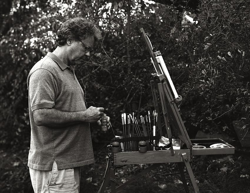 Painter, easel