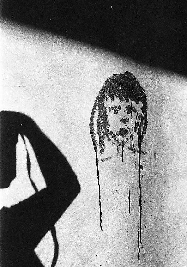 photographer's shadow and urban drawings