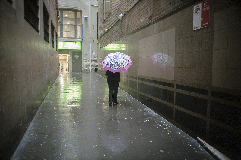 Pink umbrella