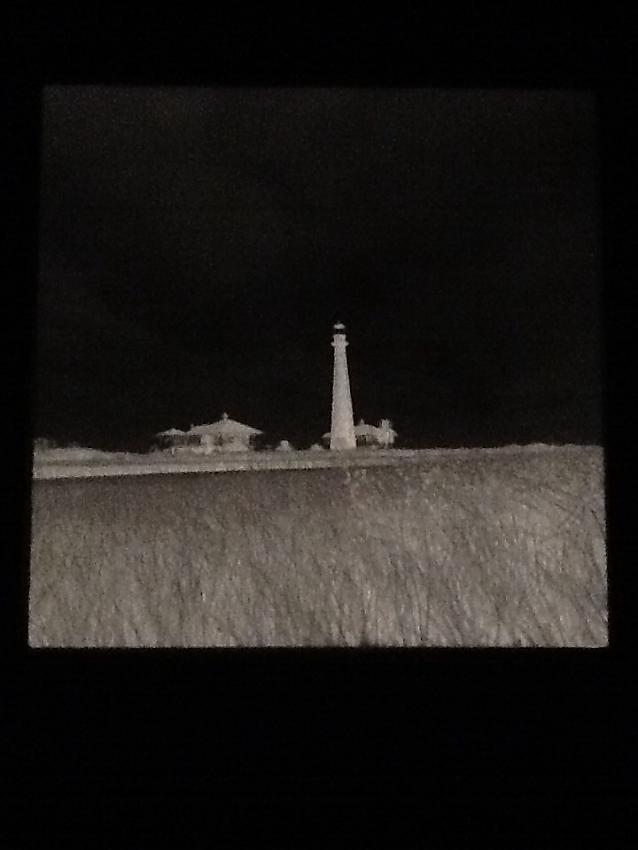 port bolivar lighthouse medium format  square negative