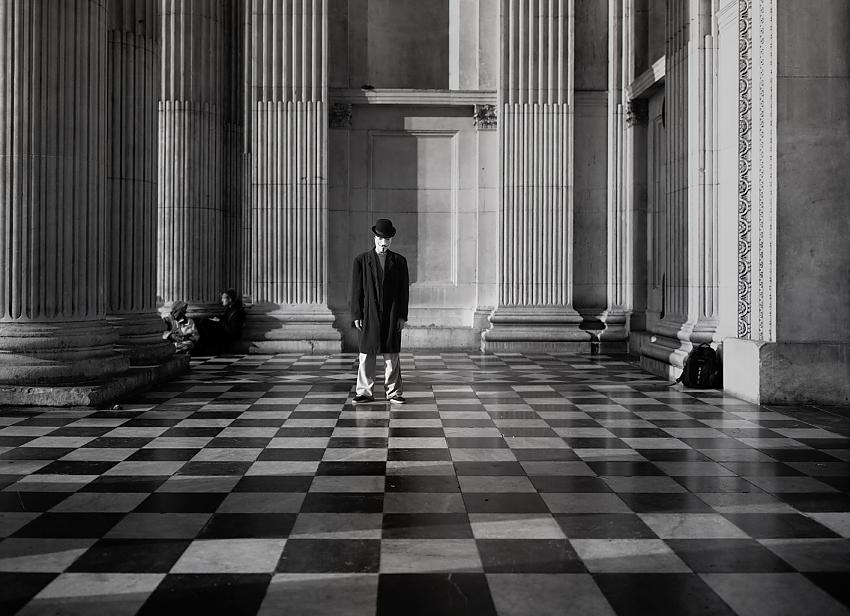 Protester at St Paul's Cathedral, London