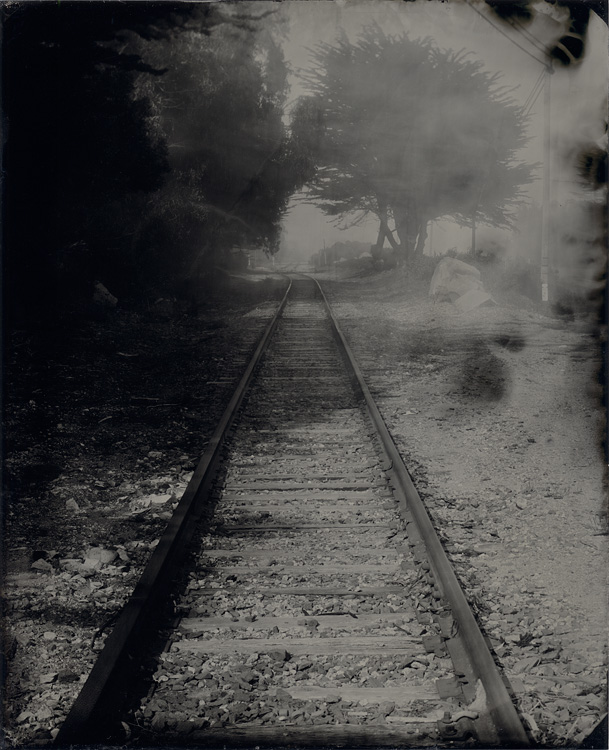 Railroad Tracks And Fog, Davenport, Ca