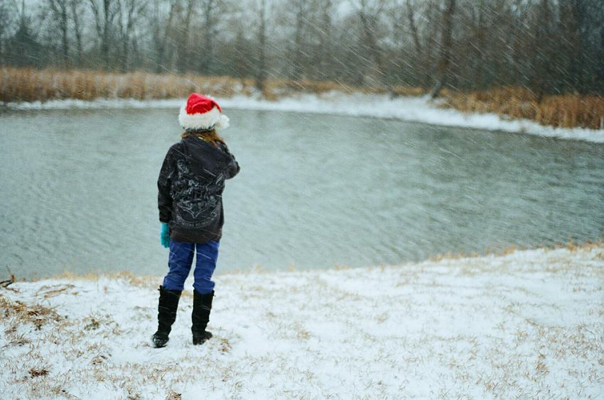 Rare snowfall in Terrell Texas