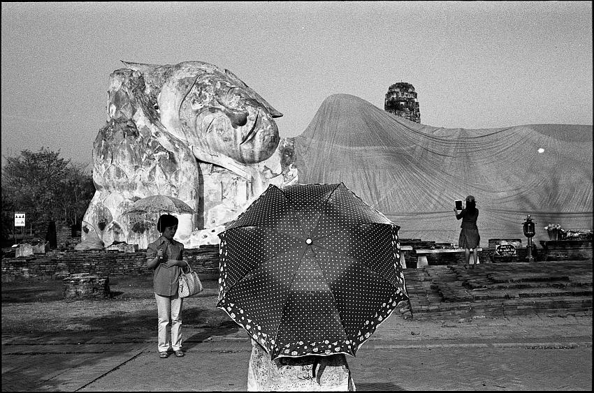 Reclining Buddha &amp; Umbrella; Ayuthaya, Thailand (2015)