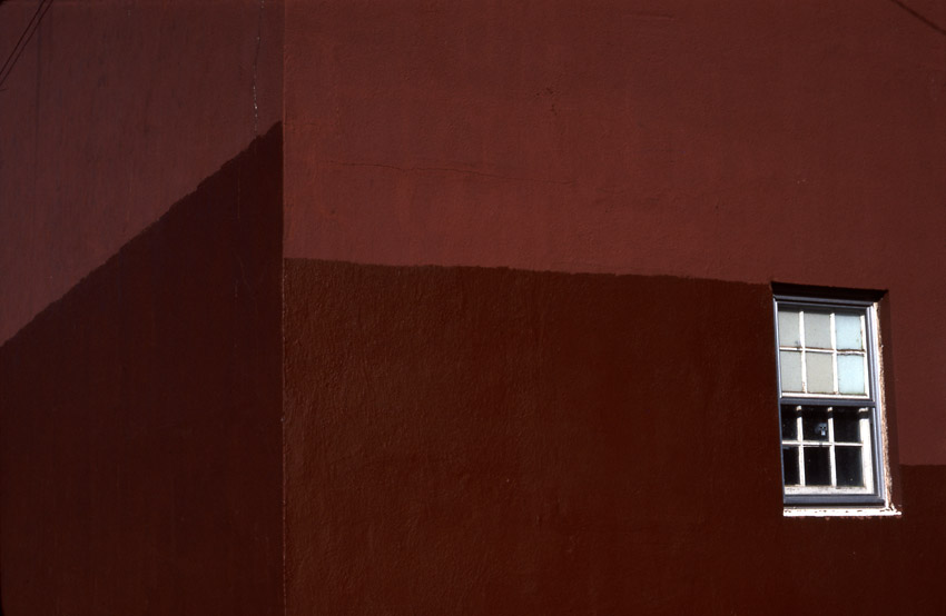 Red wall and window