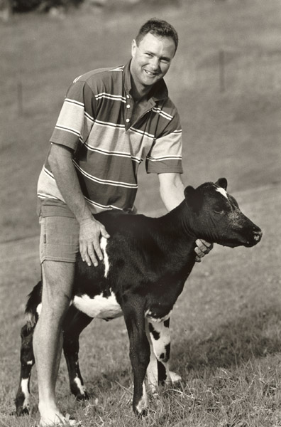 Riding the calf