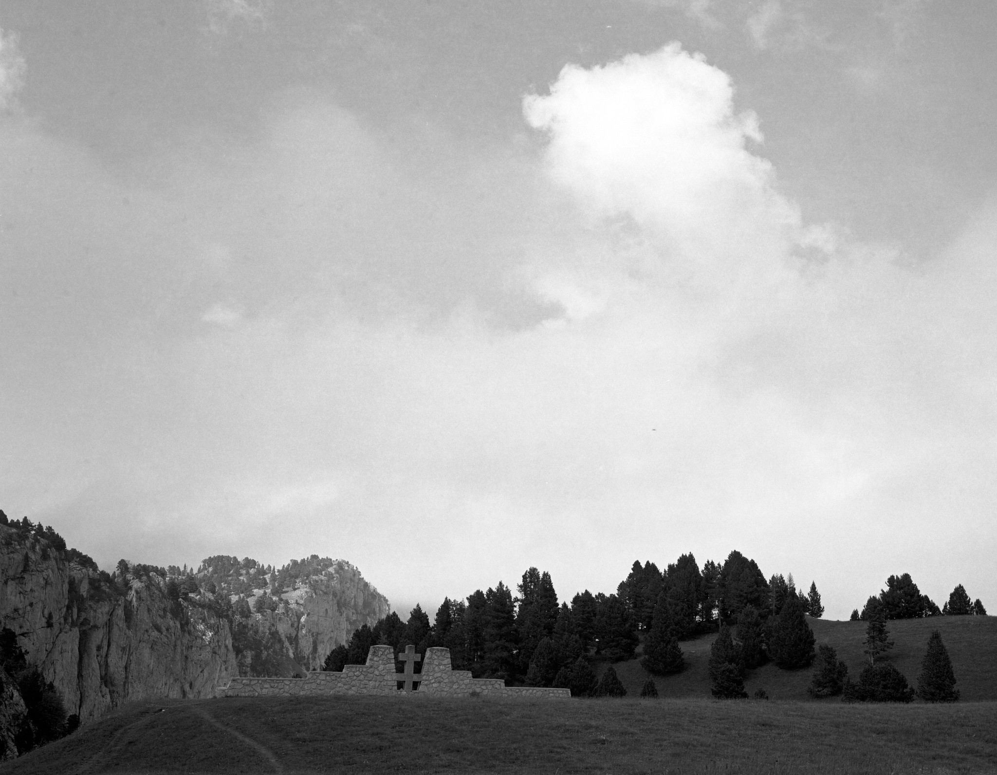 Rolling hills in the mountains.