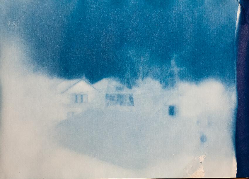 Roofs: in camera cyanotype