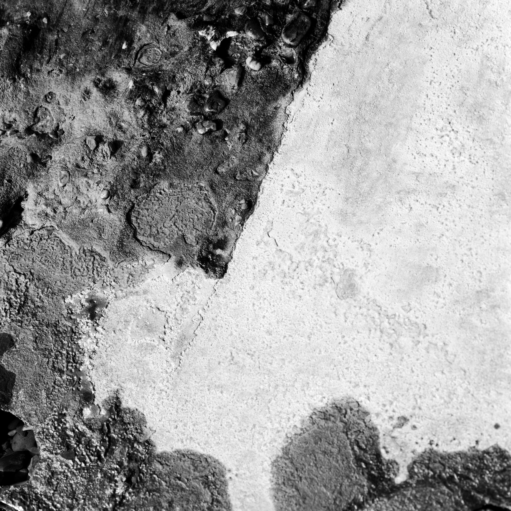 Rusted structure close-up mono