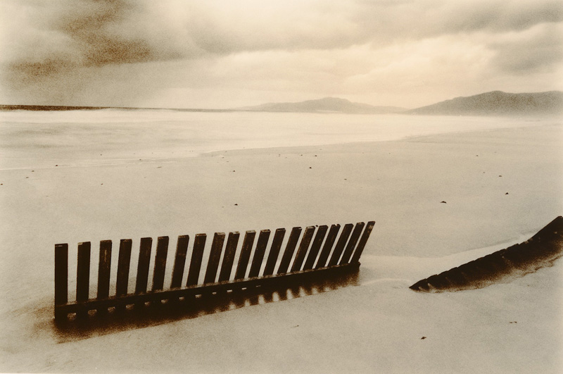Sand fencing, Tarifa, Spain