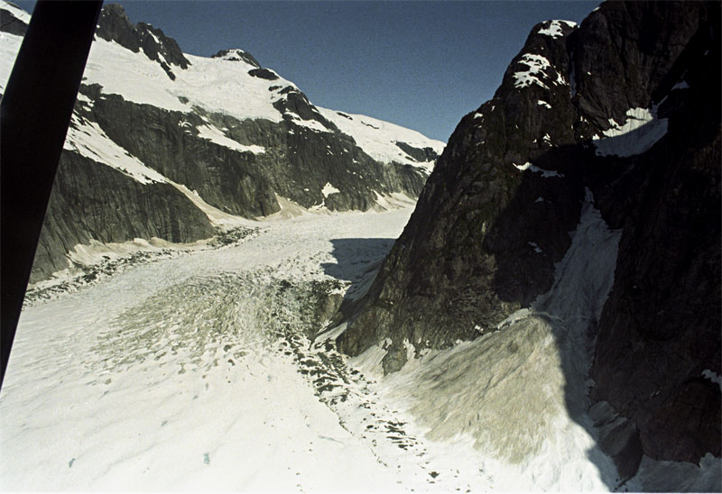 Sawyer glacier aerial view