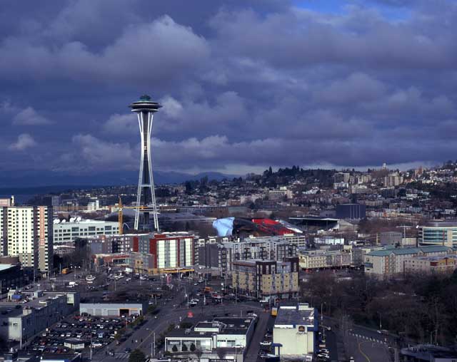 Seattle, Space Needle and neighborhood