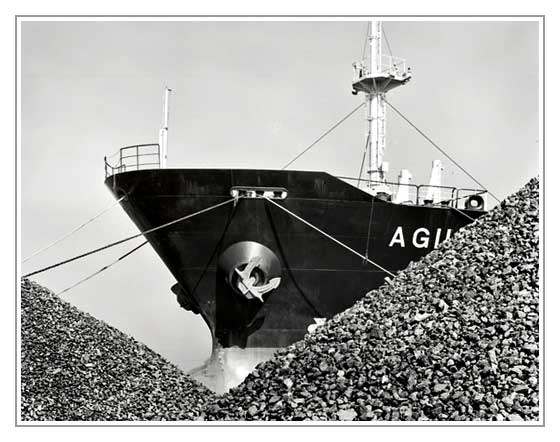 ship and coal