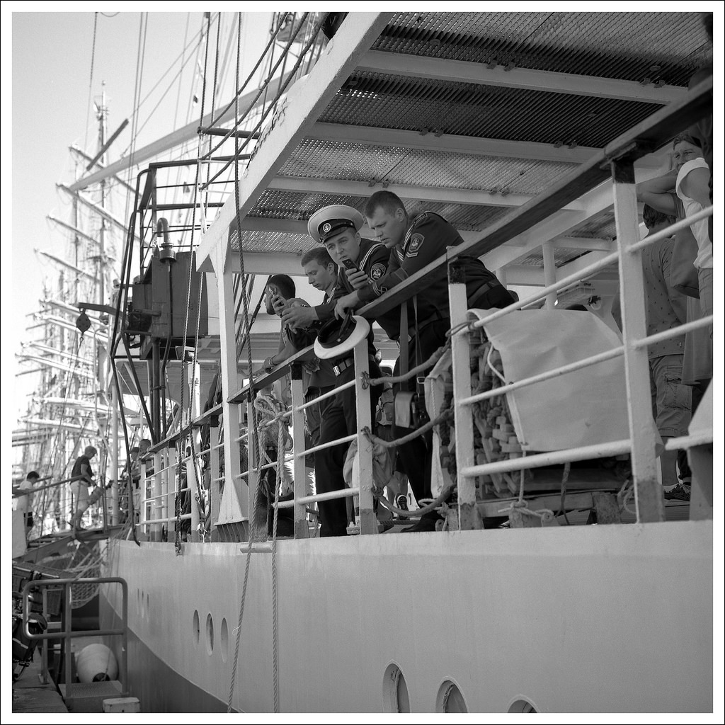 Ship's crew - Tall ship Mir / Russia