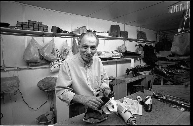 Shoemaker at work