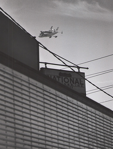Shuttle over Norwalk