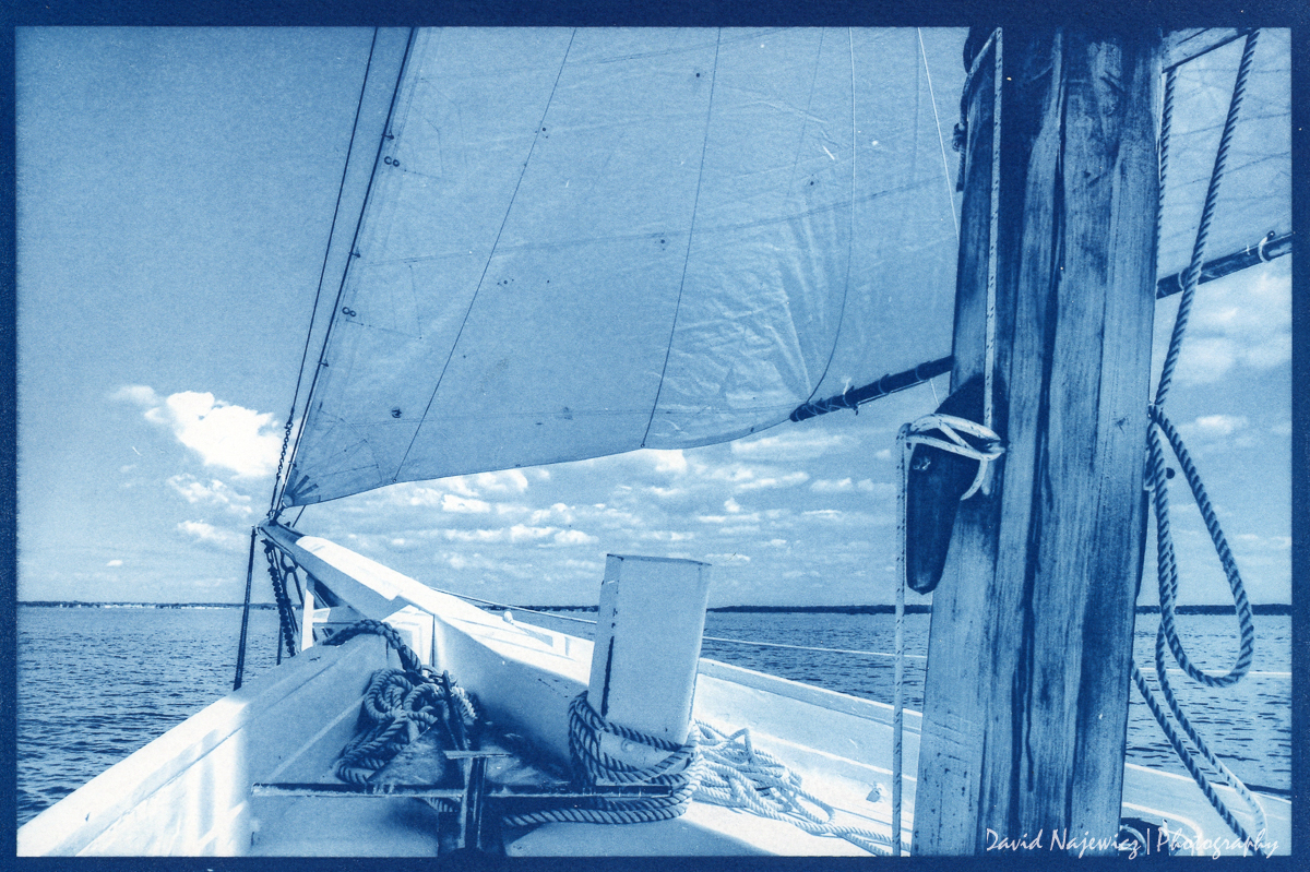 Skipjack under sail