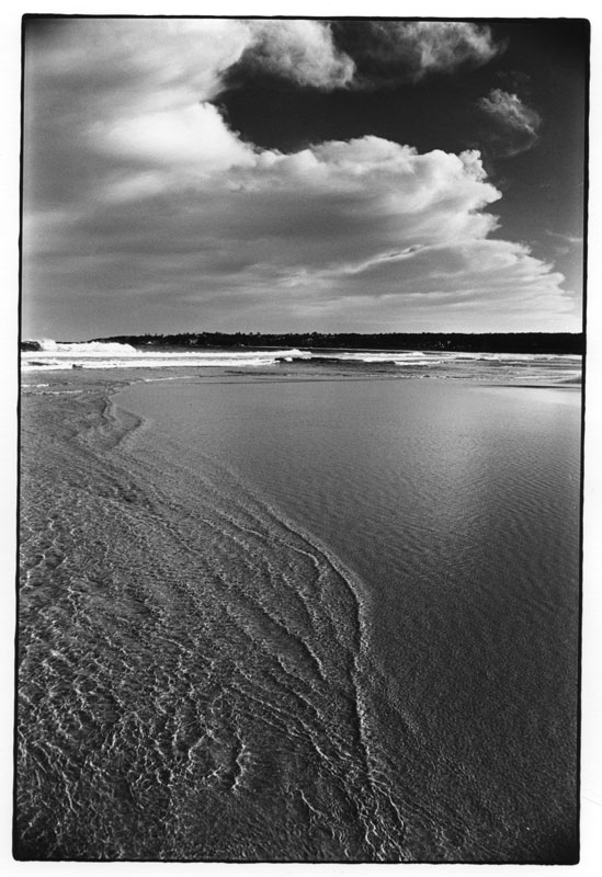 Sky and waves.