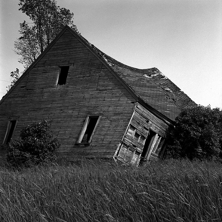 Slumping House, Corner View, Moose Jaw Junction