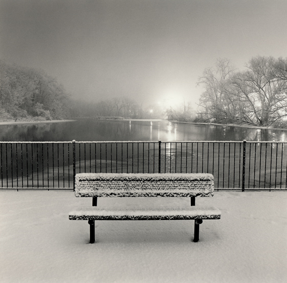 Snow Covered Bench