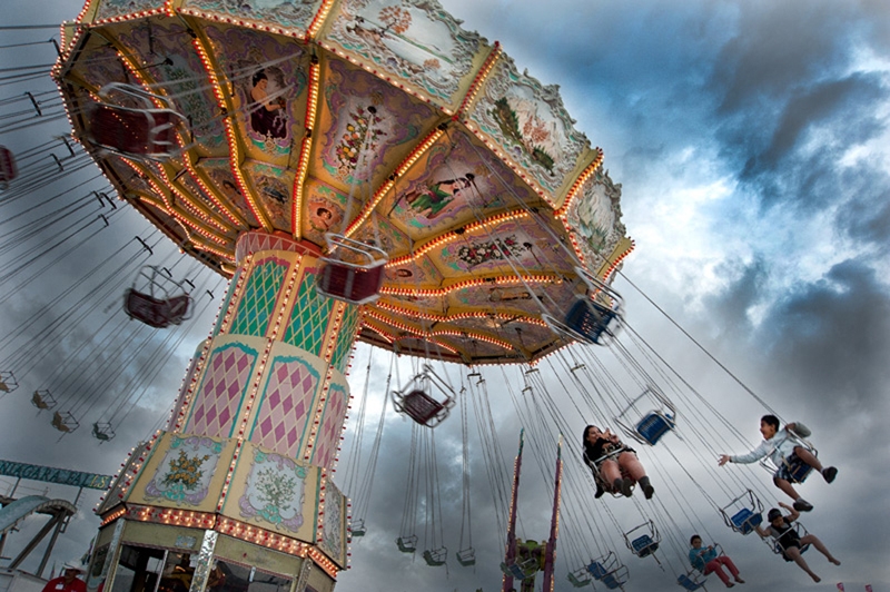 Stampede Ride - reaching for a friend