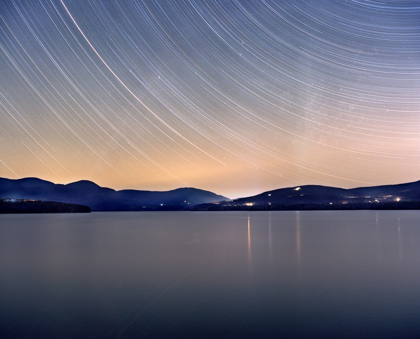 Star Trails over Catskill mountains