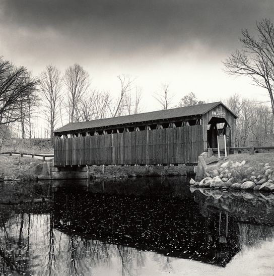 Stormy Afternoon Over Covered Bridge