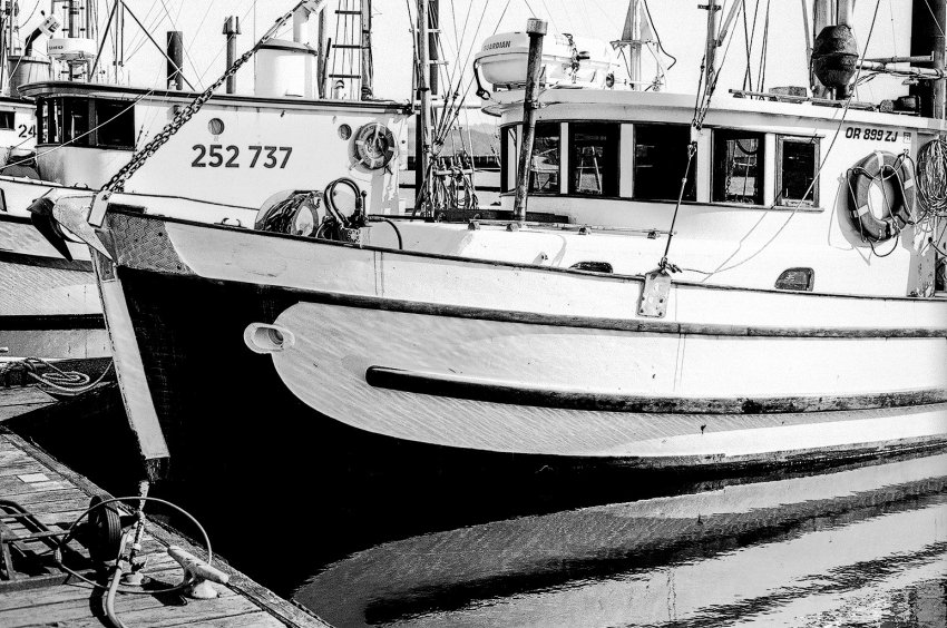 Striped Fishing Boat