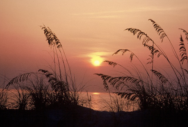 Sunrise at Jacksonville, Florida beach.