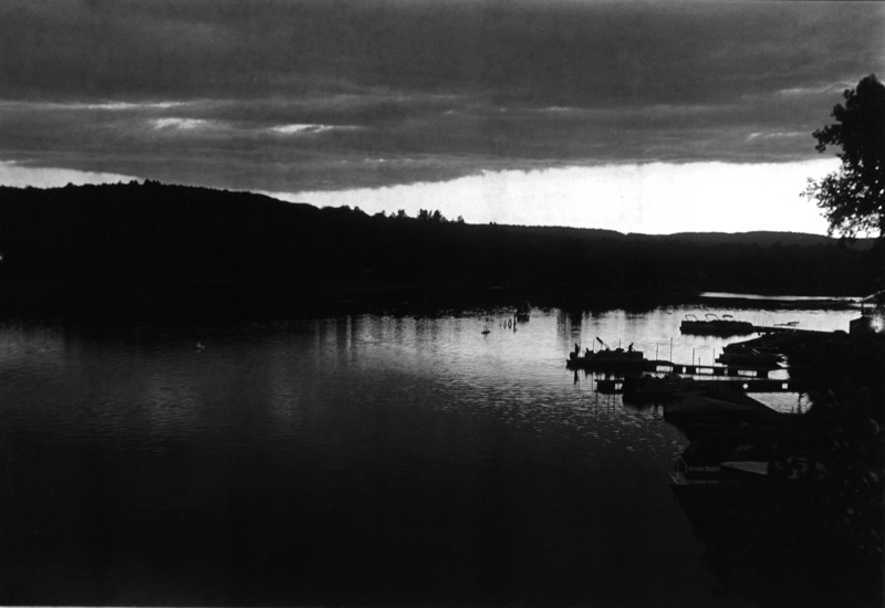 Sunset in black  and white