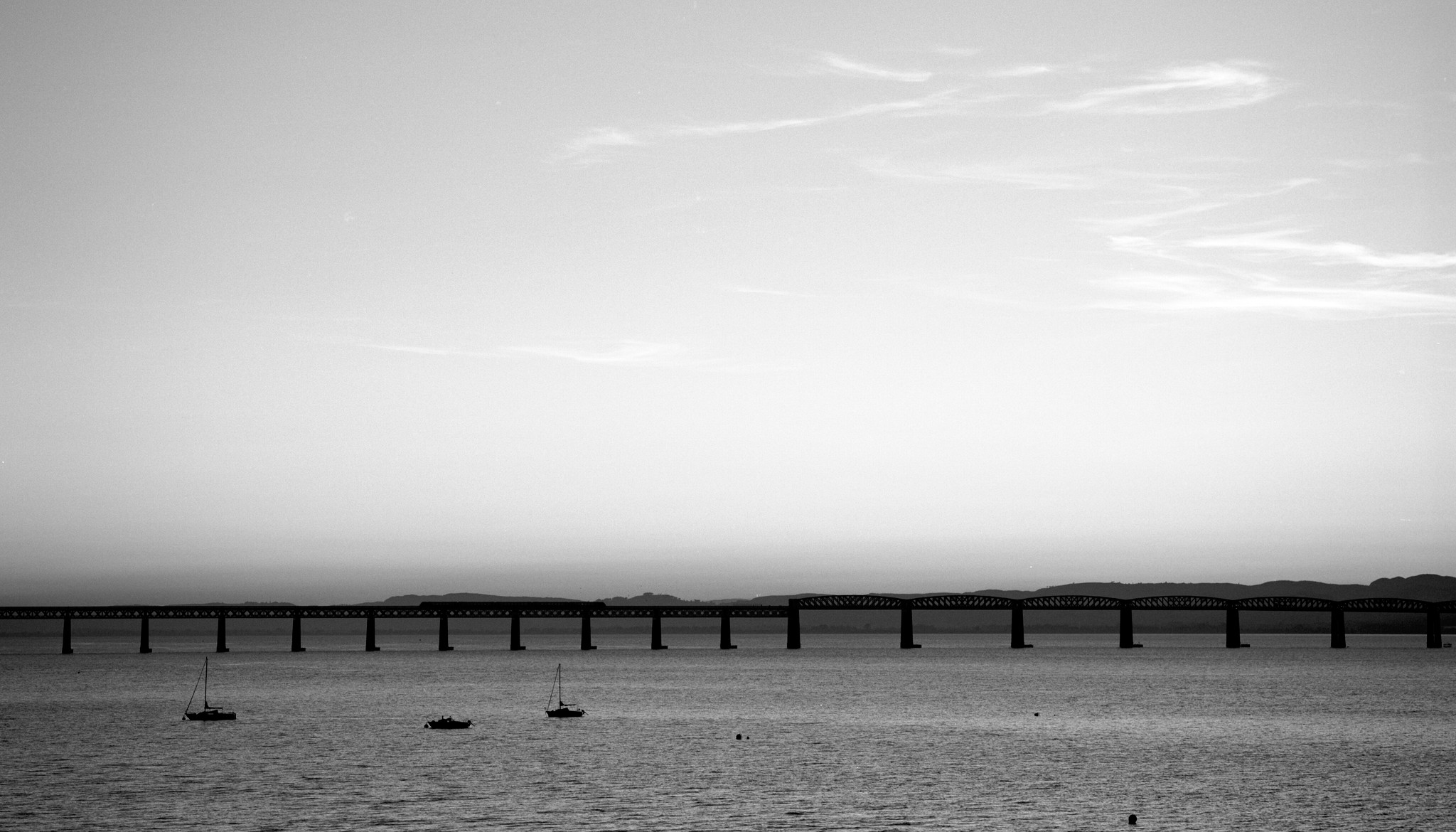 Sunset towards the Tay Rail Bridge