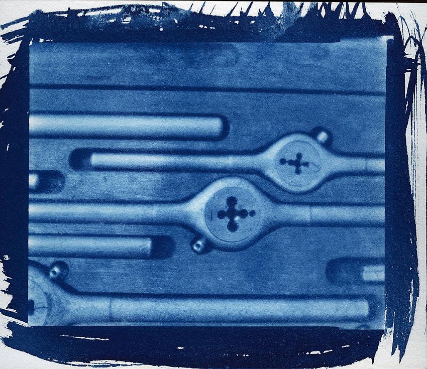 tap and die cyanotype