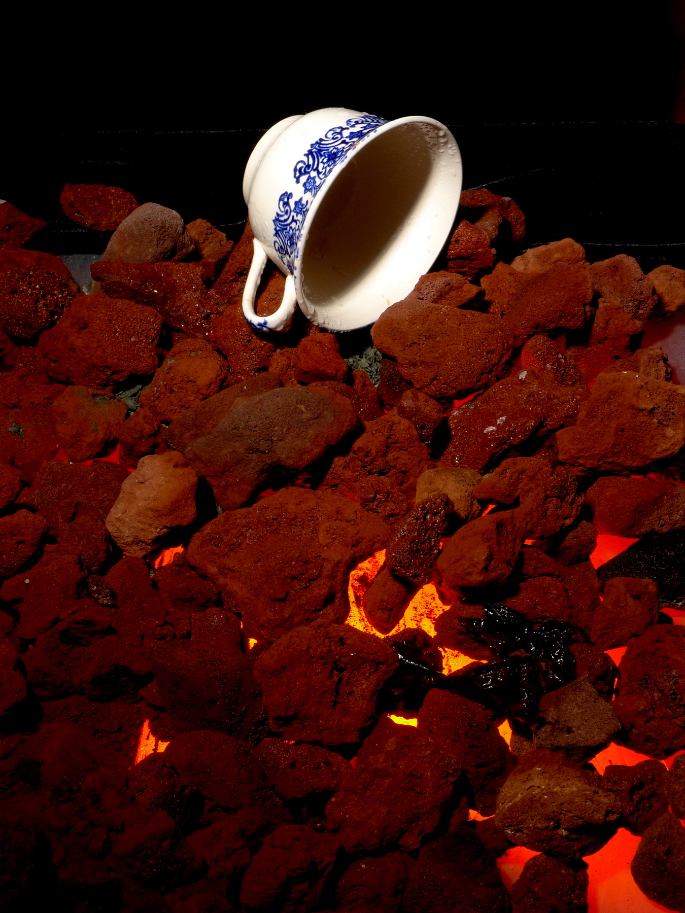 Teacup and fire