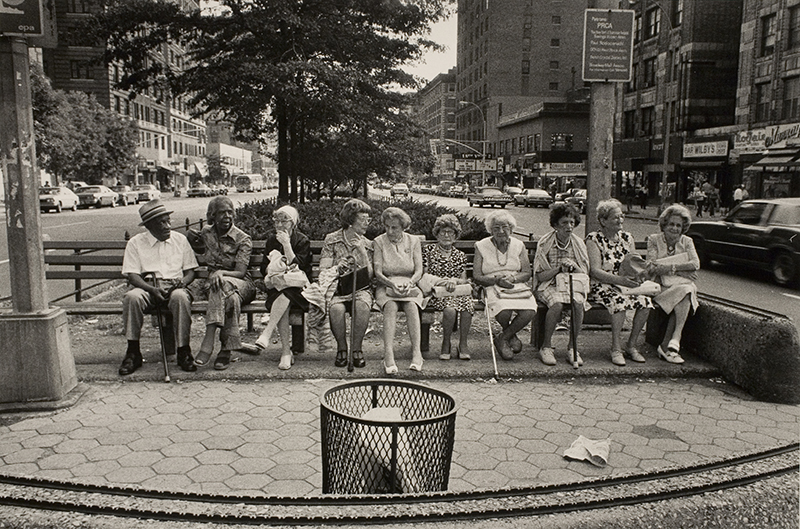 Ten People on a Park Bench