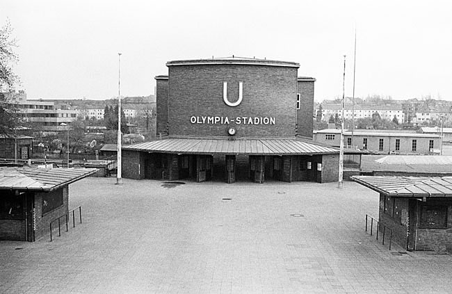 The metro station at the Olympic stadium in Berlin