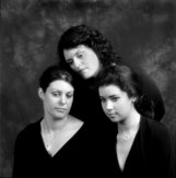 three girls in black