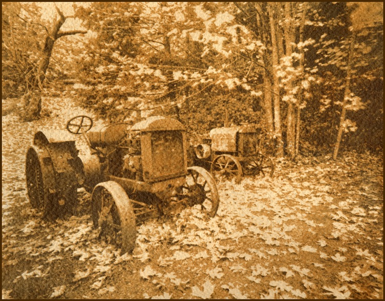 Tractors, gum print