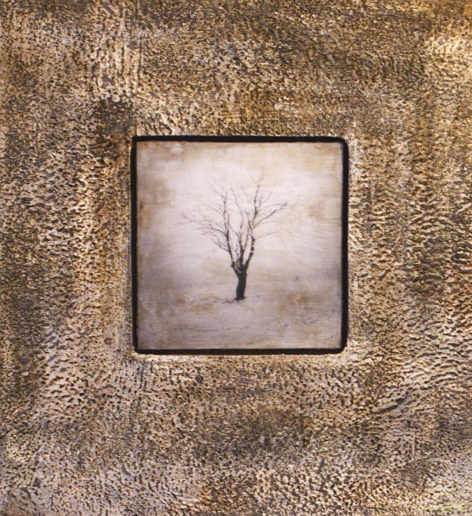 Tree And Standing Stone - Encaustic